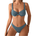 MSRP $39 SweatyRocks Women's M Two Piece Bikini Set Striped Print Push Up Swims