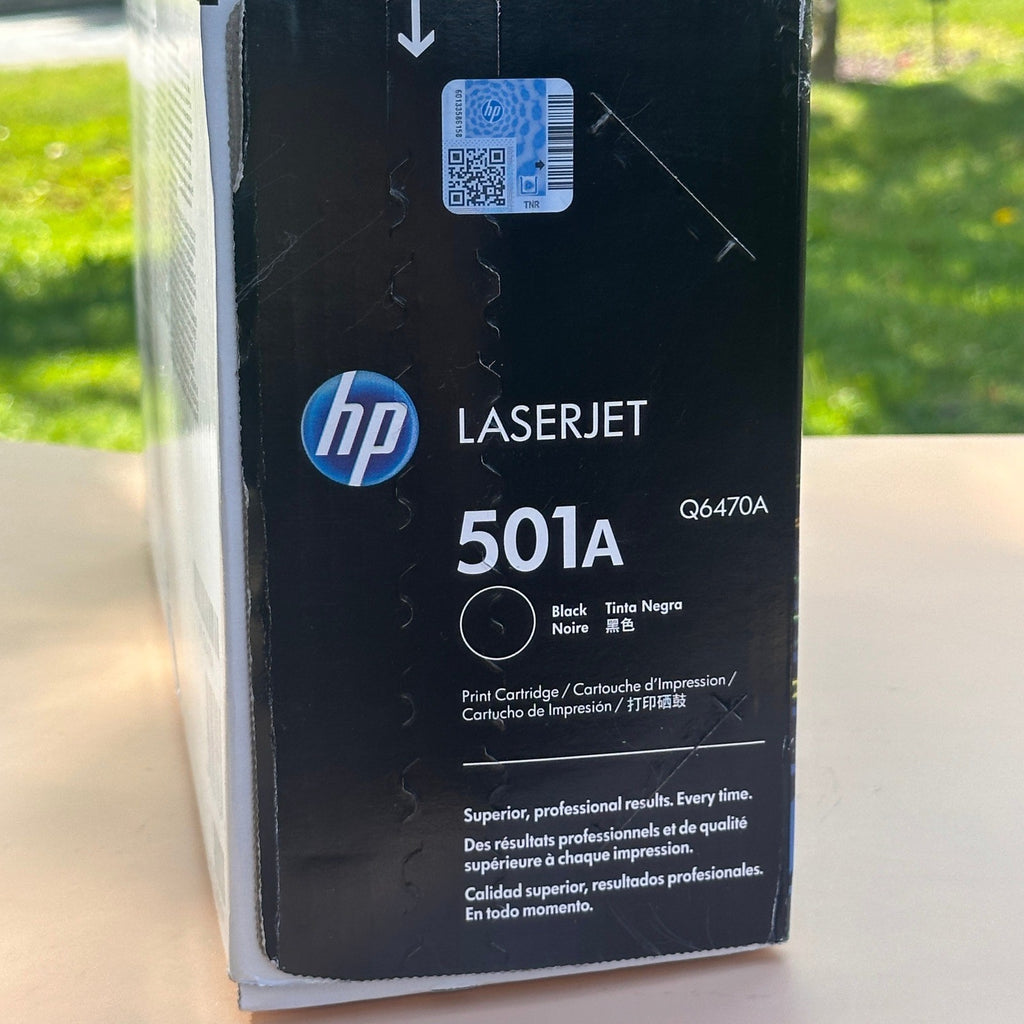 HP 501A Black Toner Cartridge Q6470A for LaserJet CP3505, 3600, 3800 Sealed