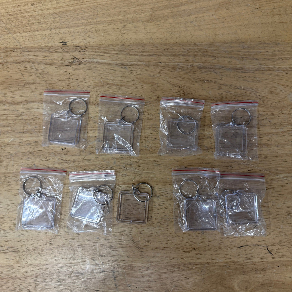 BetterJonny 9 Pcs Square Acrylic Picture Keychain Blanks in Clear Acrylic Pictu