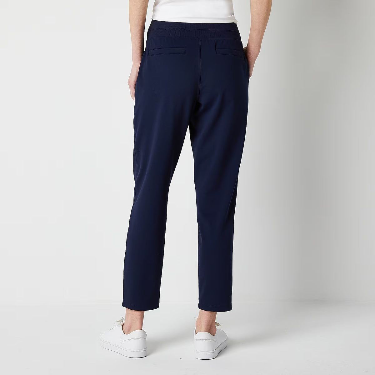 MSRP $48 Stylus Womens M Navy Platoon Tapered High Rise Pull-On Pants