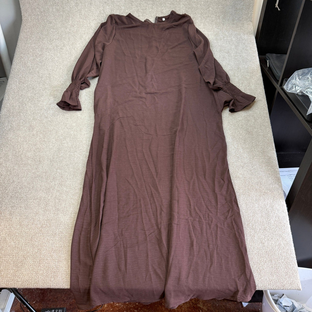 RLLJS Women's XS/S Dark Coffee Prayer Dress Muslim Ramadan Garment