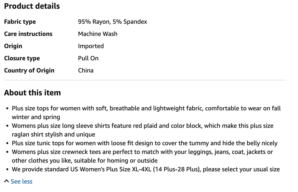 ROSRISS Womens Plus Size 14W Long Sleeve Tunic Crewneck Colorblock Striped Tee