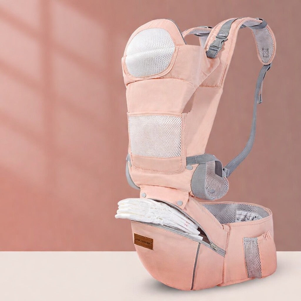 6-in-1 Ergonomic Baby Carrier with Hip Seat for Newborn to Toddler Adjustable