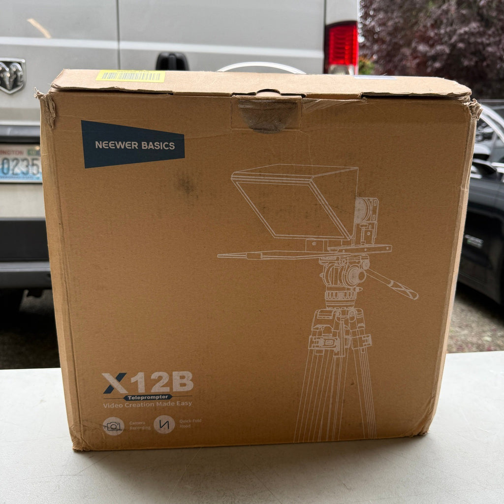NEEWER Basics X12B Aluminum Alloy Teleprompter 12" for Tablet DSLR Camera Comp