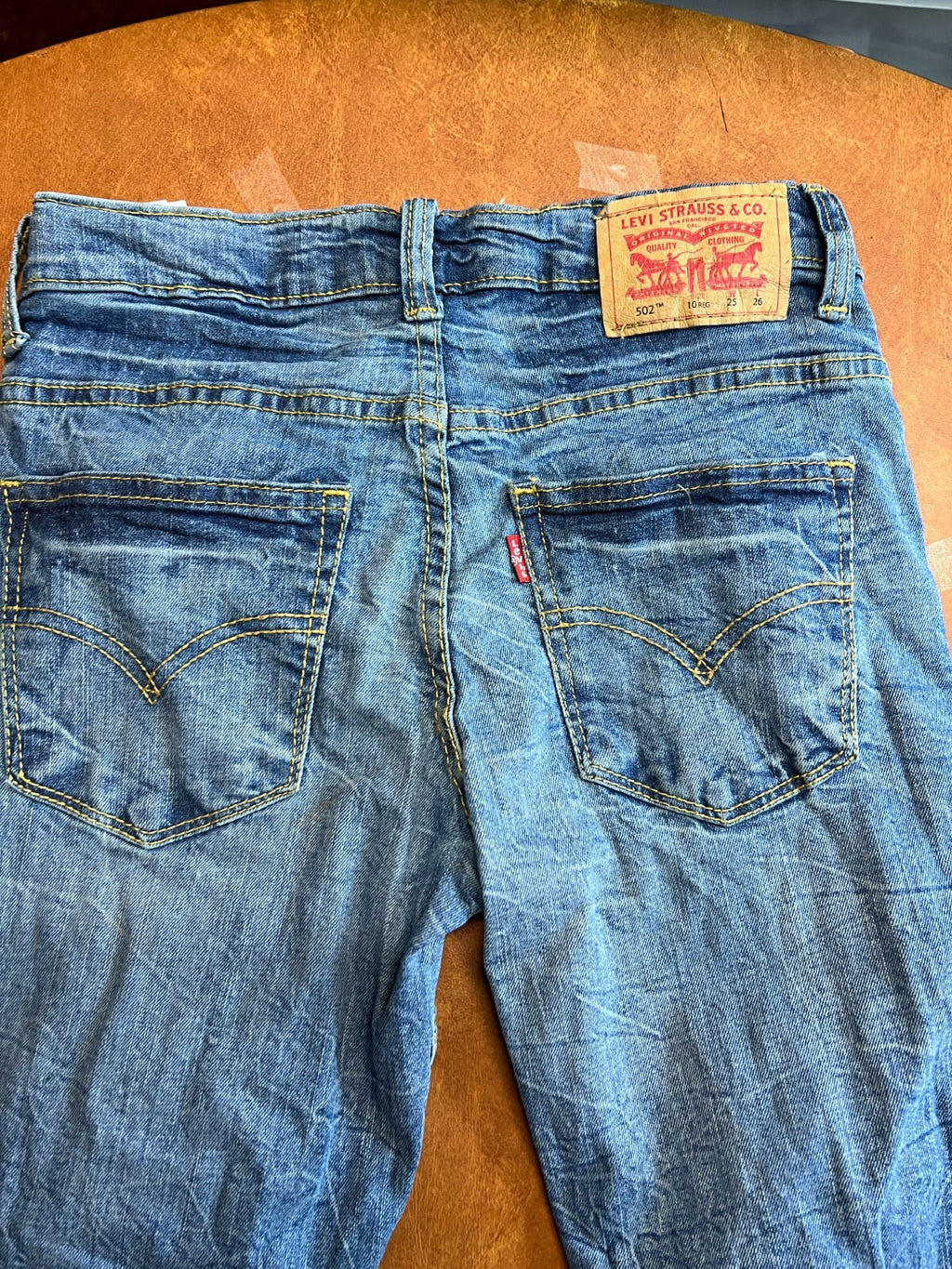 Levi's 502 Men's Regular Taper Denim Stretch Jeans Size 10 Blue 25x26 #226/6