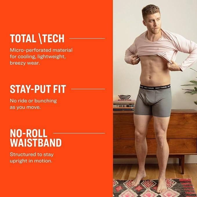 MSRP $52 Pair of Thieves 3 Pack Men's L Super Fit Boxer Briefs Soft Breathable