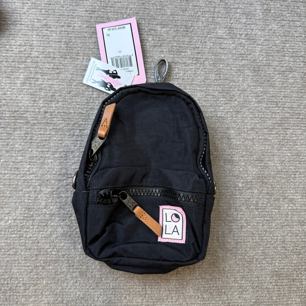 MSRP $39 Lola Mondo Women's Stargazer Black Mini Convertible Backpack