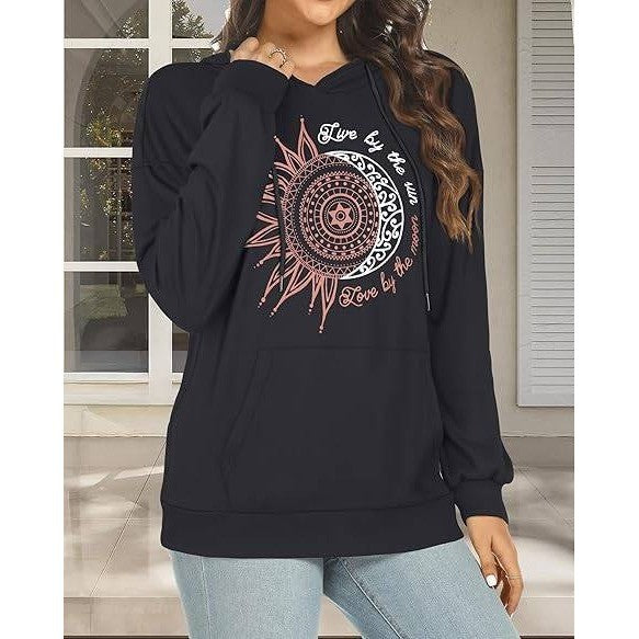 MSRP $22 Rosemia Women's XXL Black Hoodies Long Sleeve Sweatshirts Drawstring