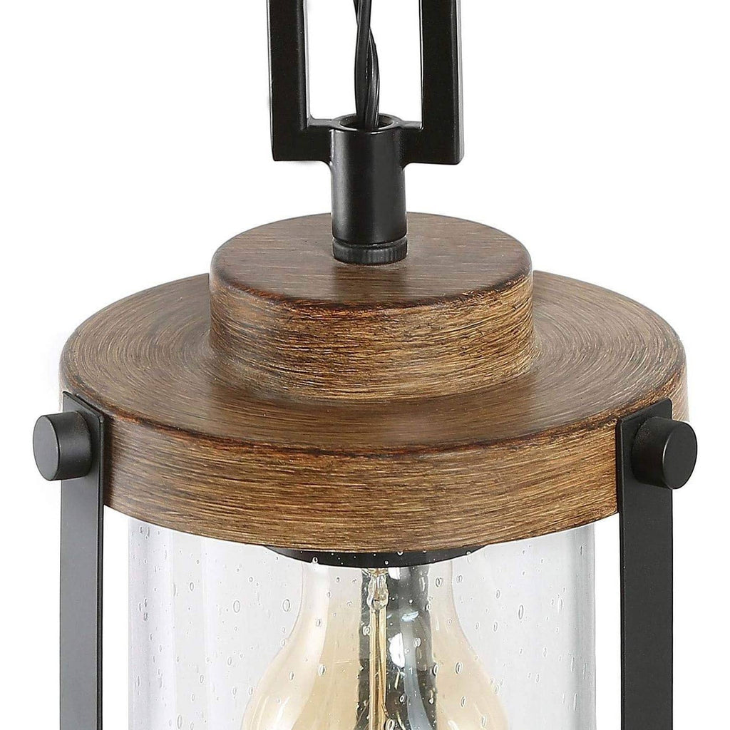 LOG BARN Pendant Lighting for Kitchen Island, Farmhouse Mini Chandelier in Faux