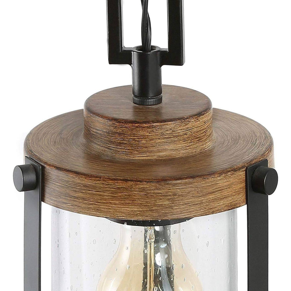 LOG BARN Pendant Lighting for Kitchen Island, Farmhouse Mini Chandelier in Faux