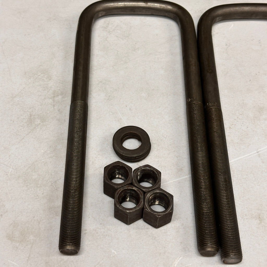 Set of 2 Dayton Parts 361-474 U-Bolt 3/4" x 4" x 12" Semi Round Top Kit