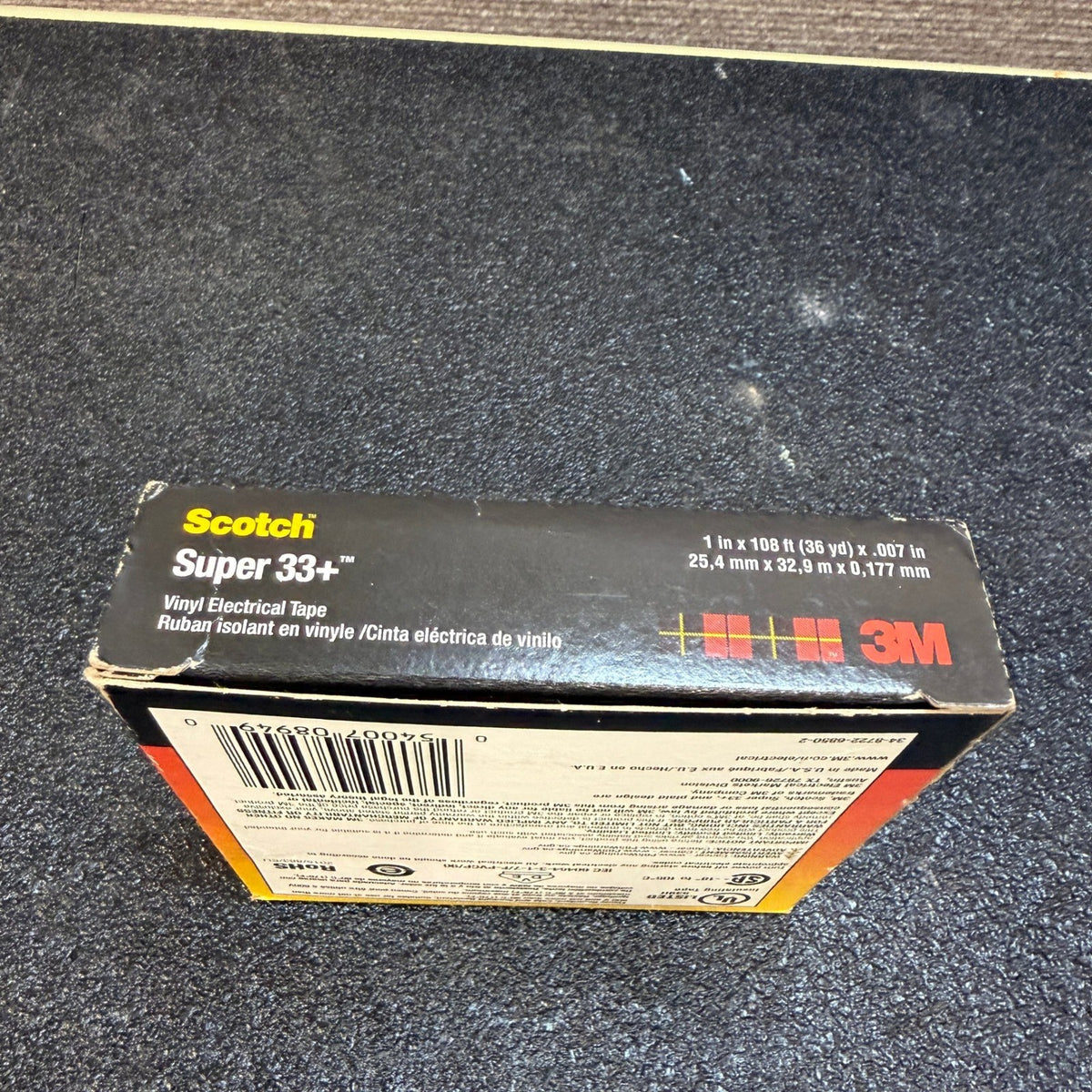 3M Scotch Super 33+ Vinyl Electrical Tape 1" x 108' (36yd)