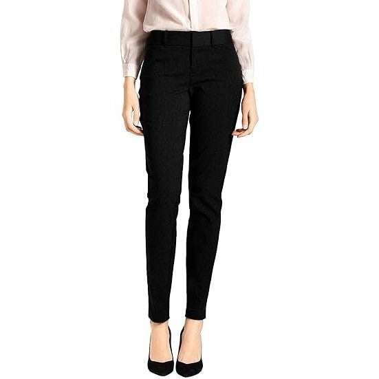 MSRP $70 SATINATO Women's 0 Regular Black Straight Pants Stretch Slim Skinny