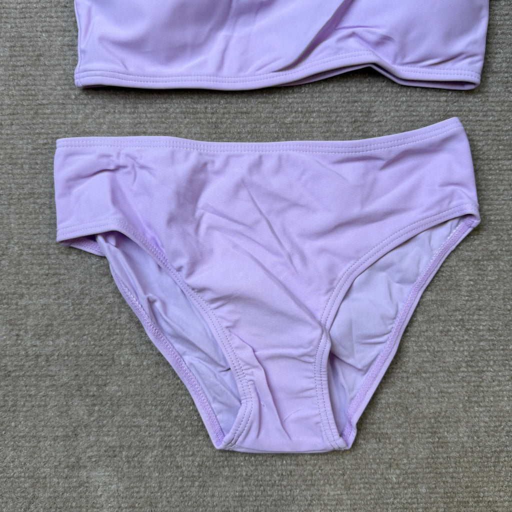 MSRP $29 Doumlop Girls 7-8Y Swimsuit Two Piece Bikini Set Ruffle Bathing Suit A