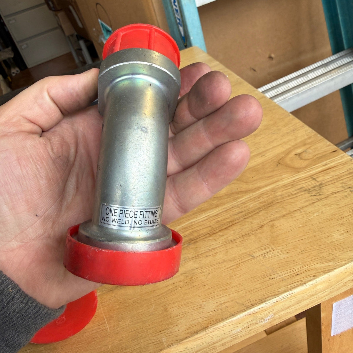 Parker 17T3-20-20 1-1/4" 45 Deg Hydraulic Flange to Flare Adapter 1-5/8x12 Stee