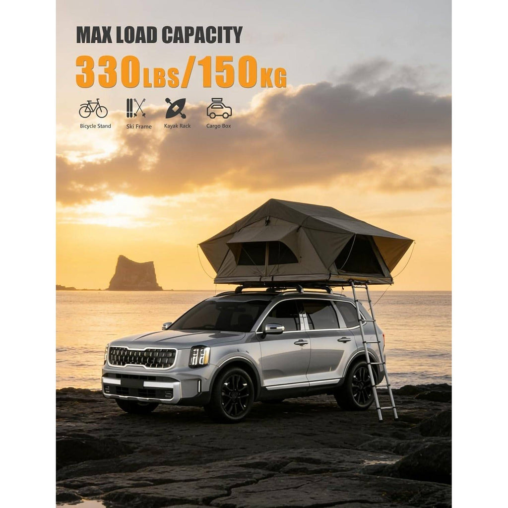 KINGGERI 330lb Lockable Roof Rack Cross Bars For Kia Telluride 2019-2026 EX S S