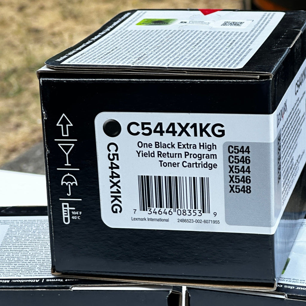 Set of 3 Genuine Lexmark C544X1KG Black Extra High Yield Toner Cartridge C544 C5