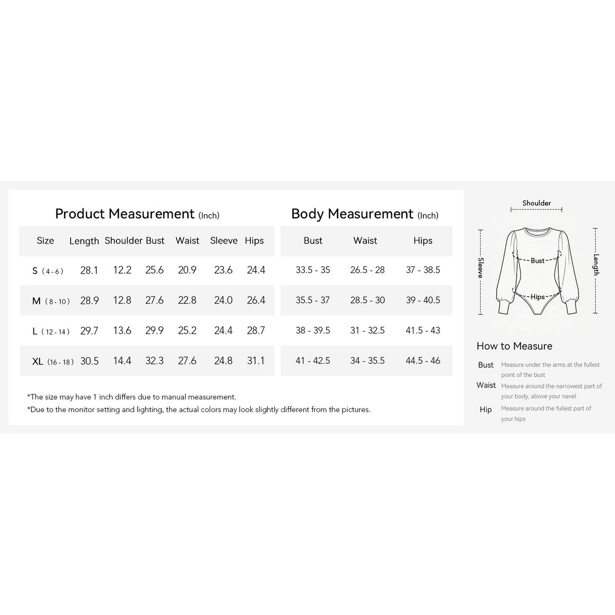 MSRP $43 MASCOMODA Women's S Army Green Long Puff Sleeve Bodysuit Crewneck
