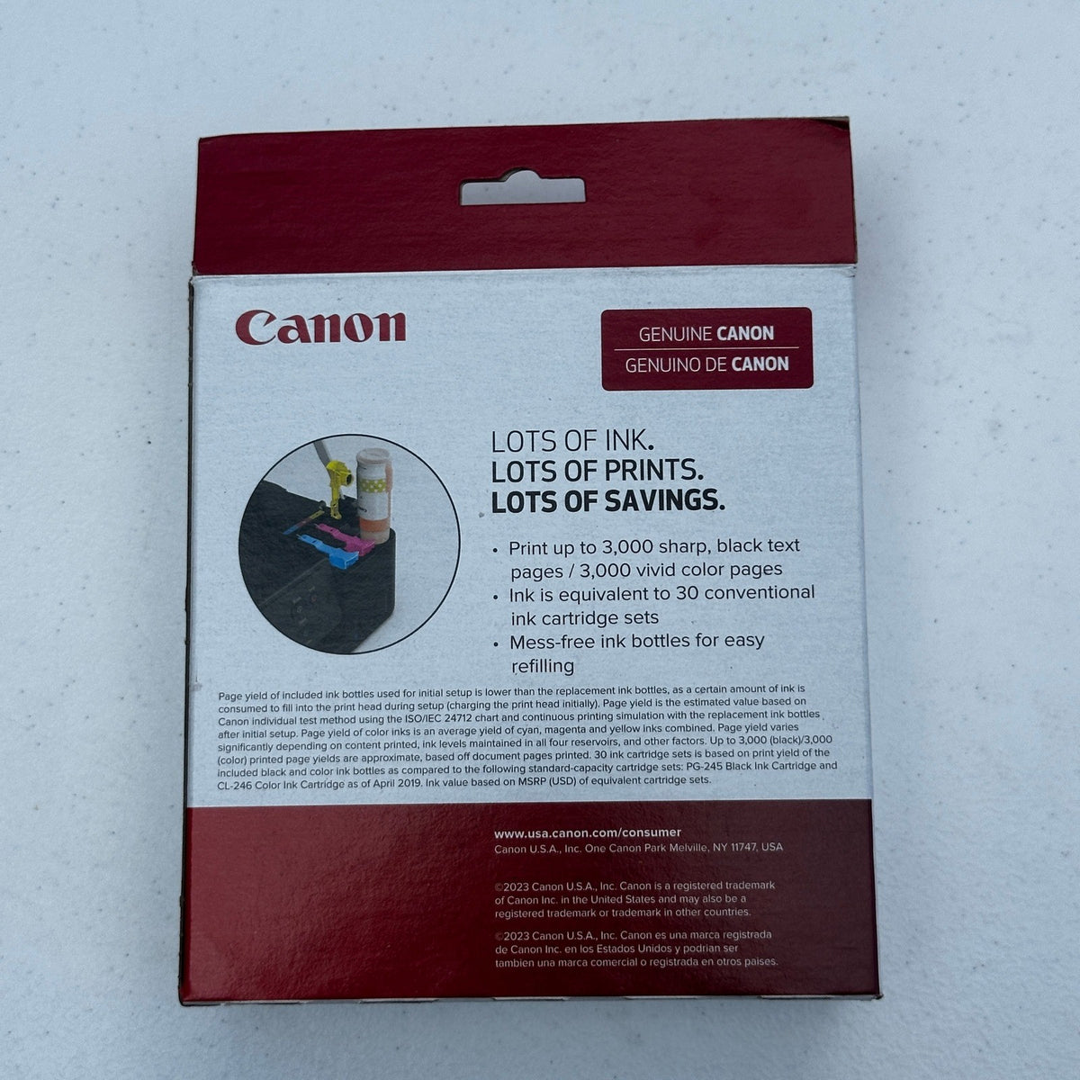 Genuine Canon GI-25 Cyan/Magenta/Yellow Ink Bottle 3 Pack for MegaTank GX1020