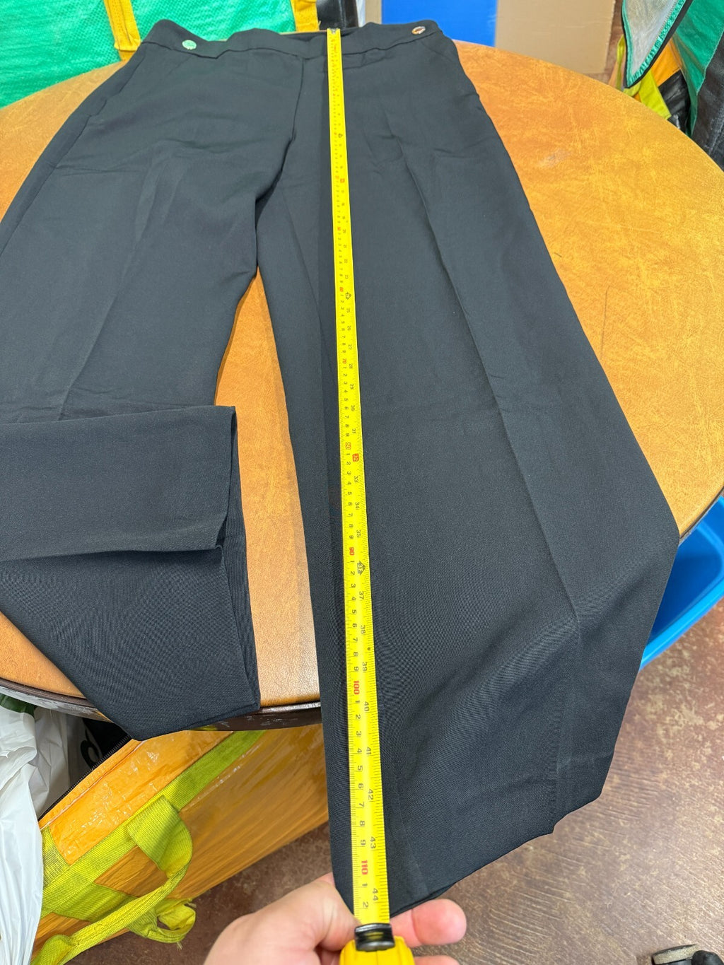 MSRP $69 Guess Women's XL Factory Lily Long Tailored Pants Jet Black NWT