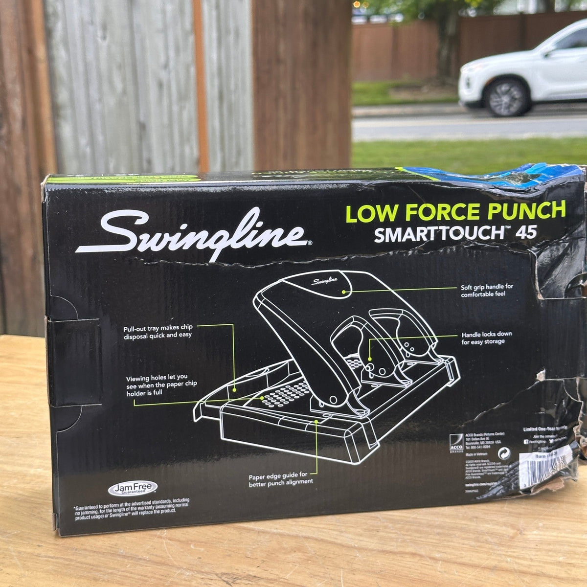 Swingline 74136 45-Sheet SmartTouch 3-Hole Punch w/ SMALL SCRATCH (See photo