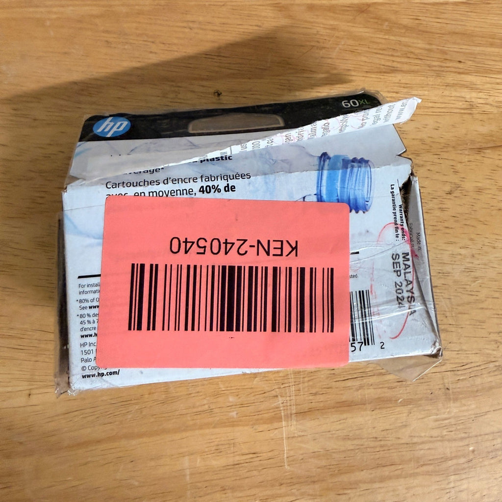 HP 60XL High Yield Black Ink Cartridge New Genuine EXP 09/2024
