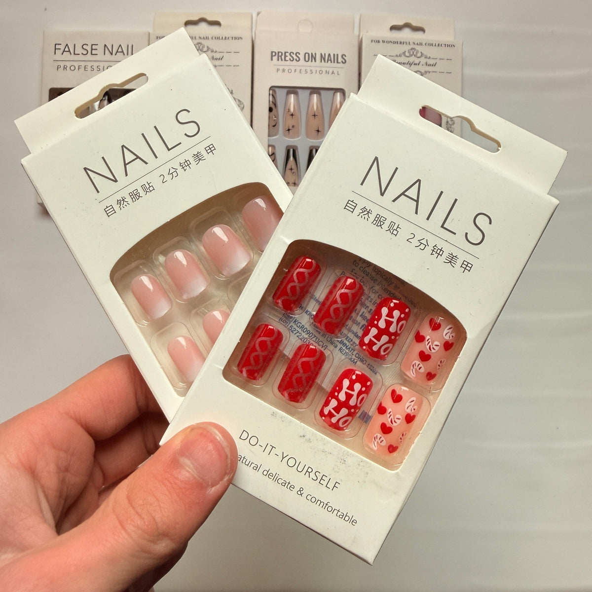 Lot of 10 Pack of 24 New False Press On Nails Assorted Designs and Colors №N39