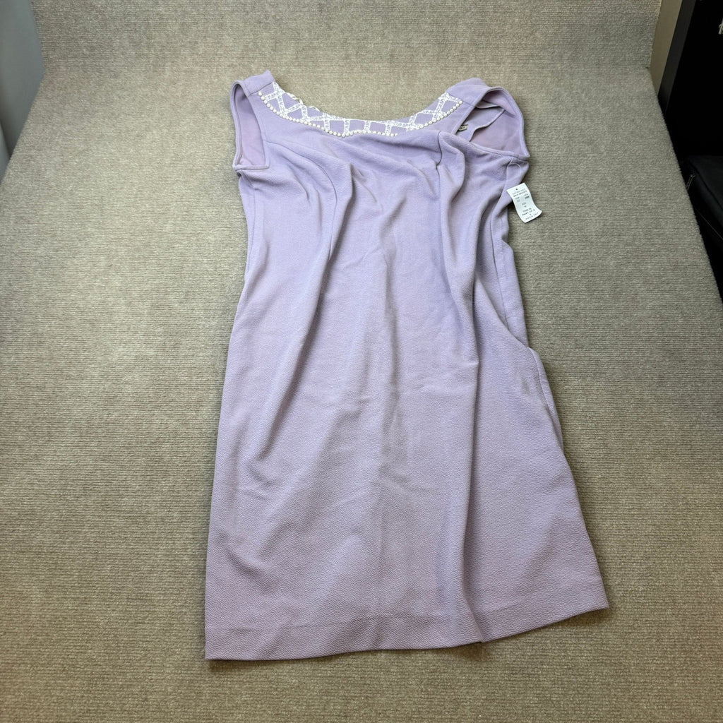 MSRP $94 Maya Brooke Womens 16 Lavender White 2 Piece Jacket Dress
