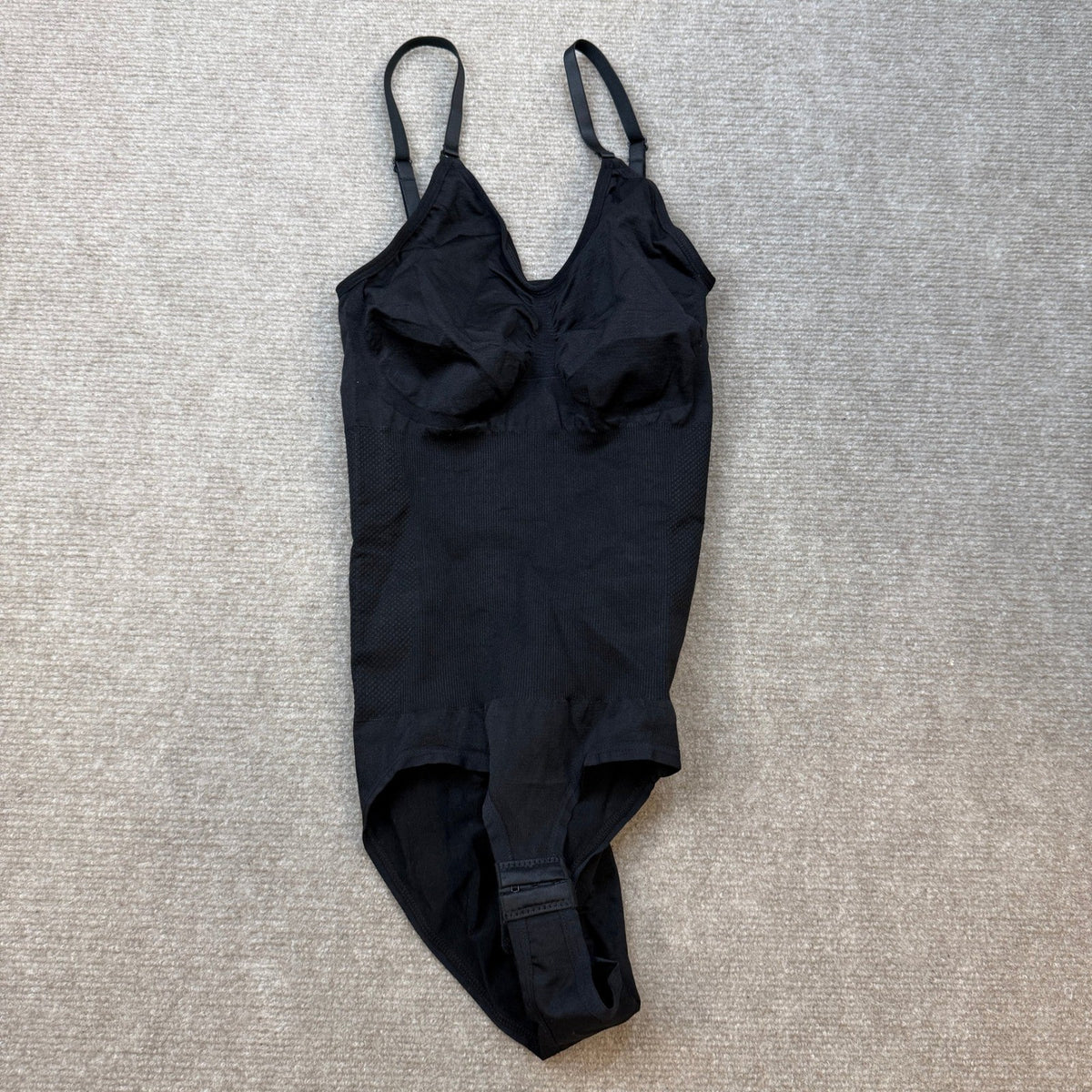 MSRP $26 BRABIC Women's XS/S Black Seamless Sleeveless V-Neck Bodysuit