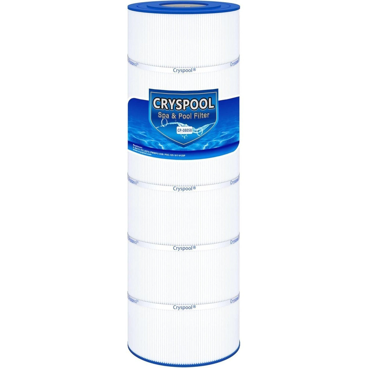 Cryspool CP-08058 Pool Filter Cartridge 125 Sq Ft, Compatible w/ PWWPC125B