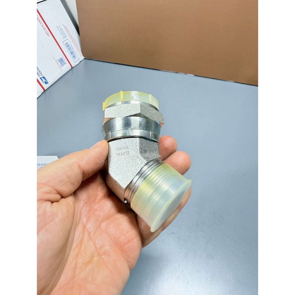 Brennan 6502-20-20 45° Elbow, 1-1/4" Male 37° JIC x 1-1/4" Female 37° JIC Swivel