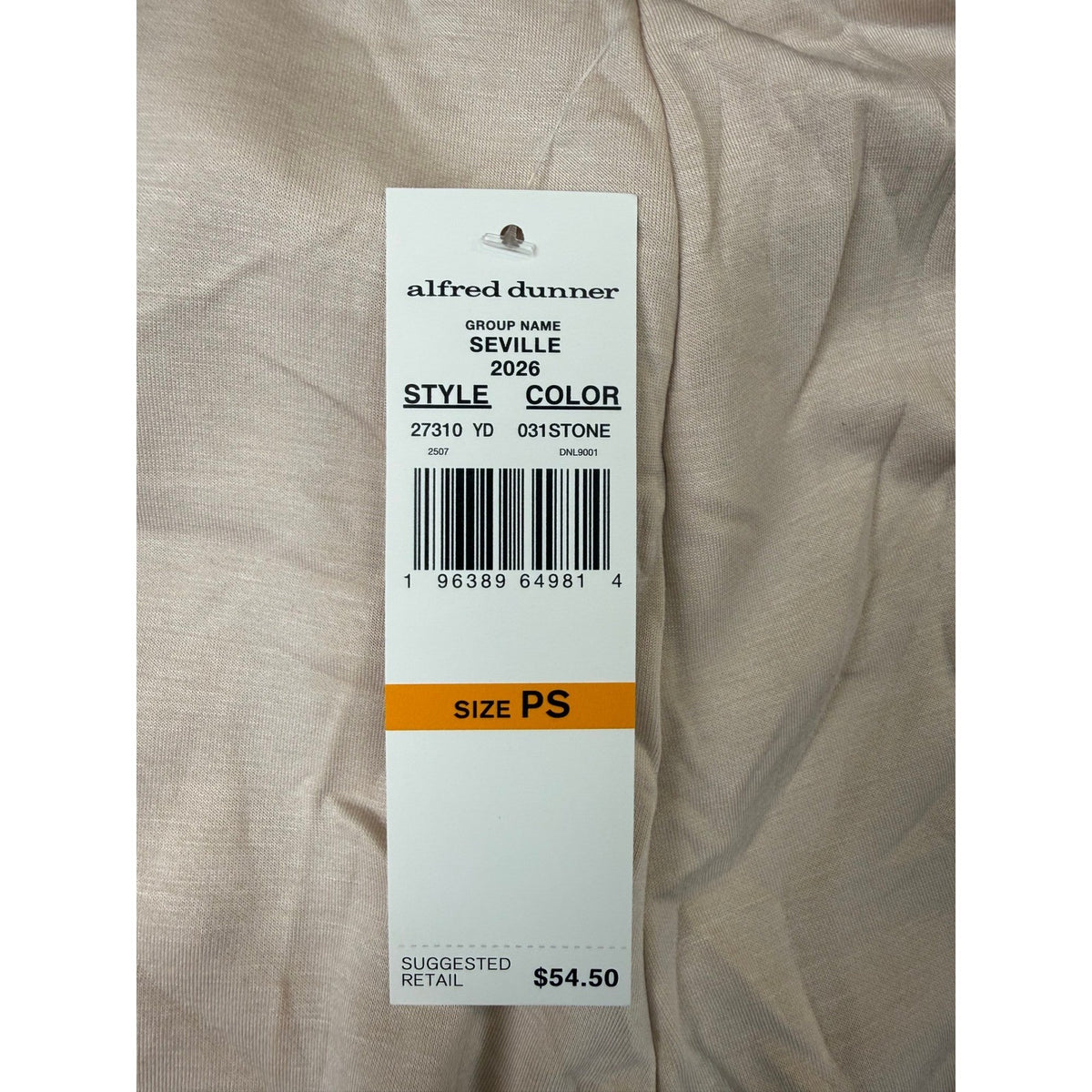 MSRP $54 Alfred Dunner Seville Womens S Petite Stone Ankle Pants Relaxed Fit