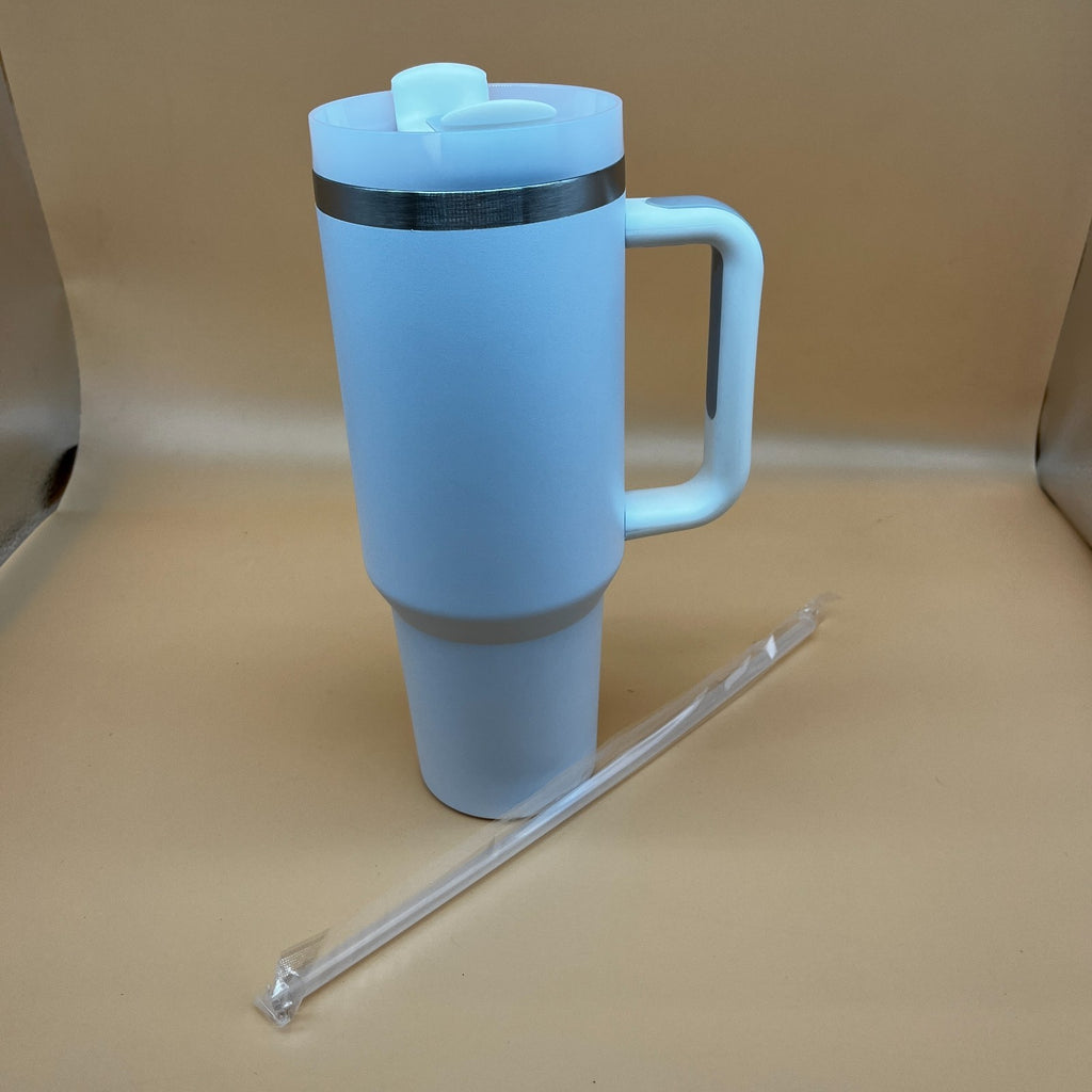 40oz Tumbler with Handle and Straw Stainless Steel Vacuum Insulated Travel Mug W
