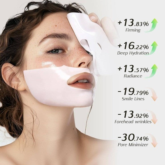 Pack of 4 ZMbeauty Collagen Anti-Wrinkle Face Mask Exp 08/2027 with 9 Peptides