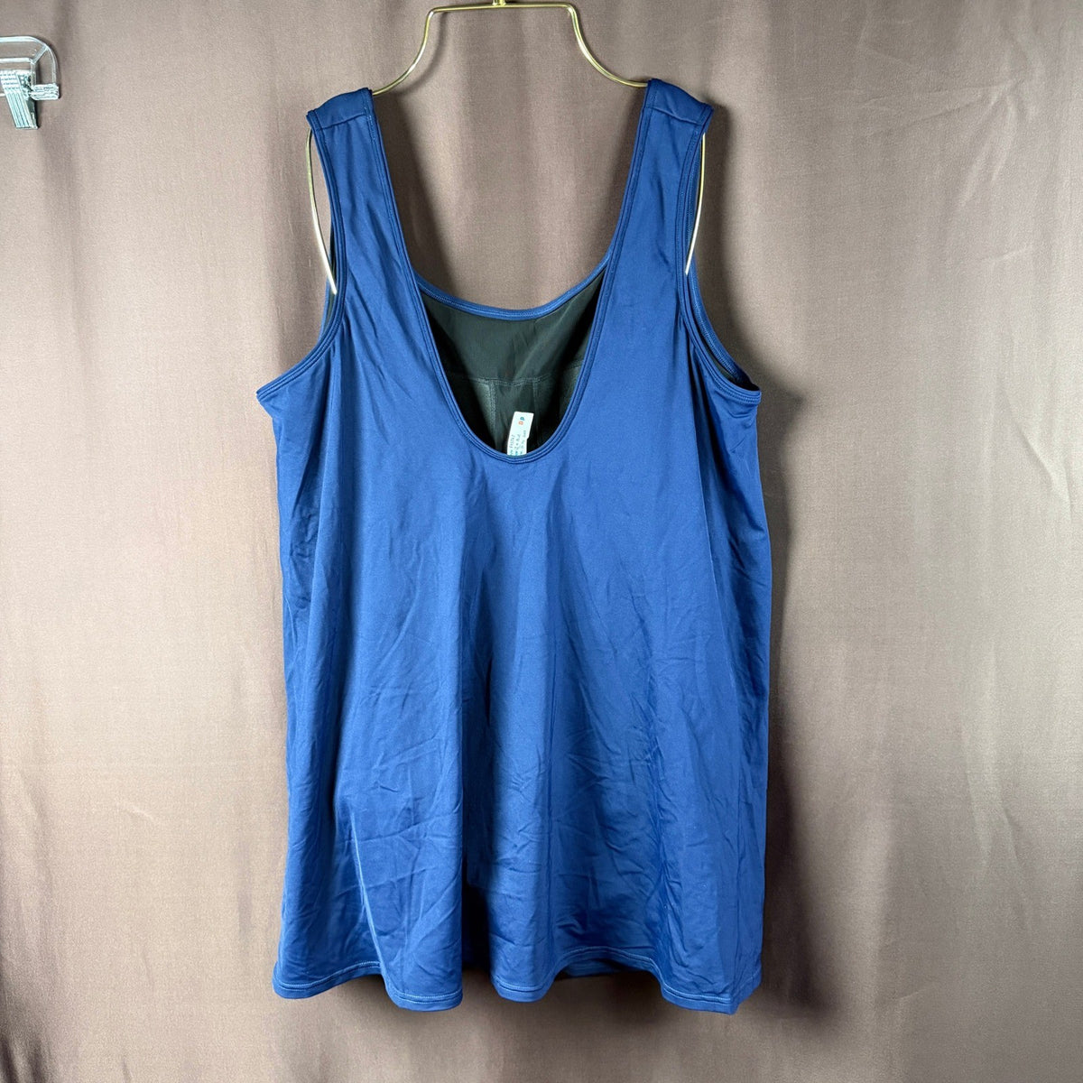 Lands' End Women's 1X Petite Deep Sea Navy One Piece Fauxkini Swimsuit