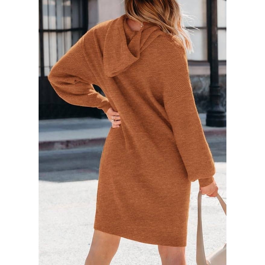 MSRP $32 PRETTYGARDEN Women's M Sweater Dress Casual Long Sleeve Chunky Knit