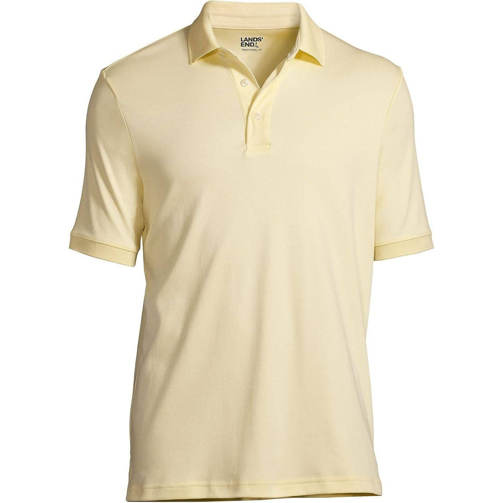 3 Pack Lands' End Mens L Polo - Simple Olive LS, Rich Coffee & Gold Candle SS