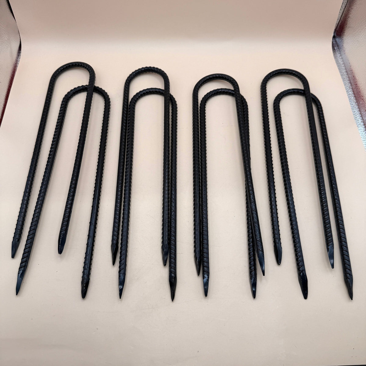 Set of 8 Kiivakii 12" Trampoline Stakes Heavy Duty U-Shaped Steel Anchors for H