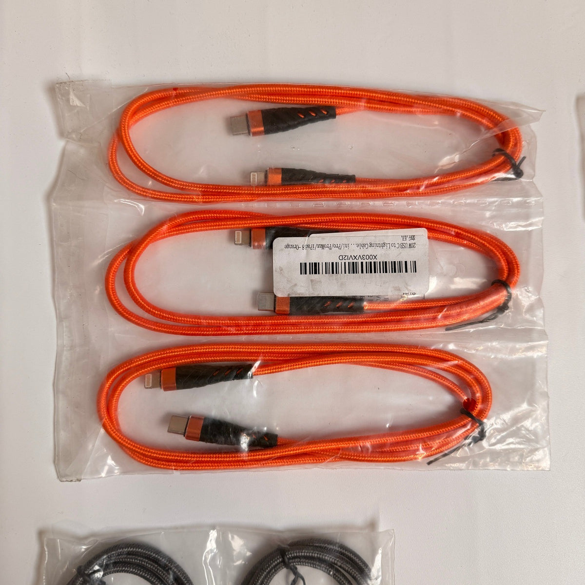 Lot of 13 Mixed USB C to Lightning 20W Fast Charging Cables 3ft 6ft