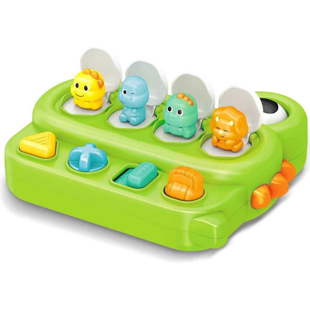 Cause and Effect Pop Up Green Dinosaur Land Baby Toy 12m+ Sensory Early Learnin