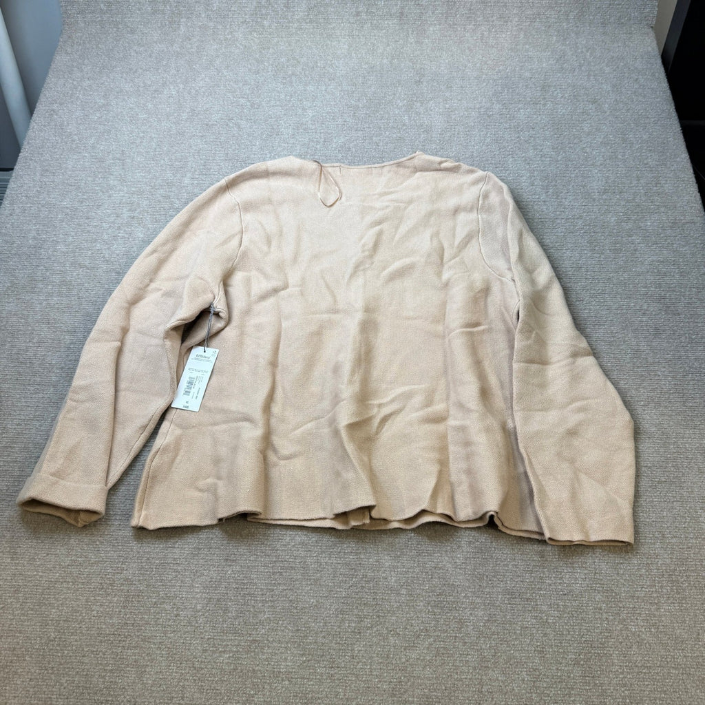 MSRP $48 Liz Claiborne Womens XL Coastal Beige Long Sleeve Button Cardigan