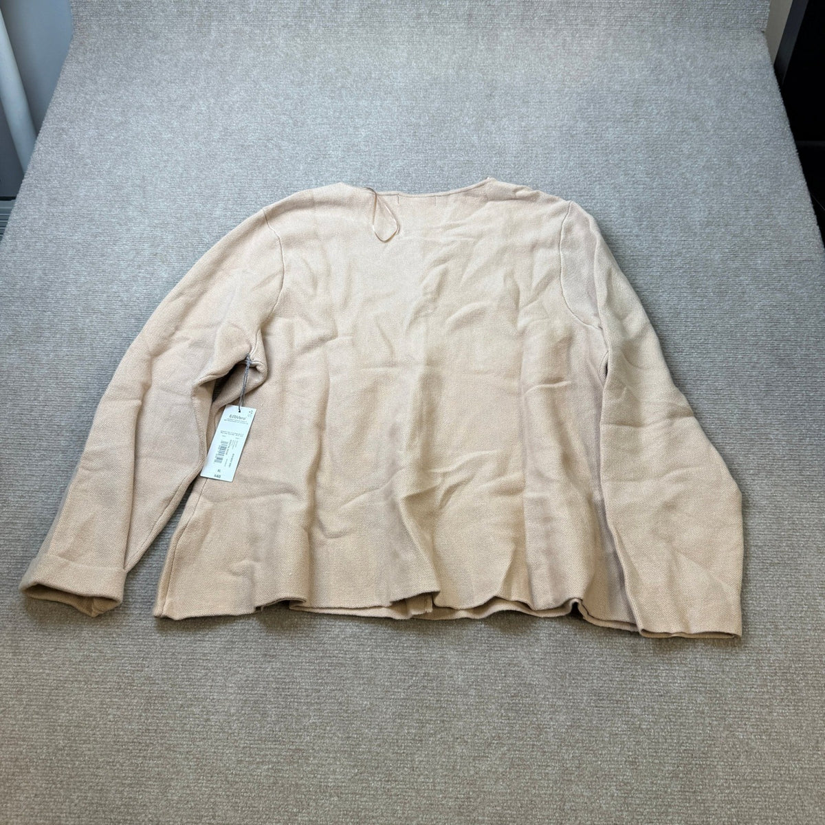MSRP $48 Liz Claiborne Womens XL Coastal Beige Long Sleeve Button Cardigan