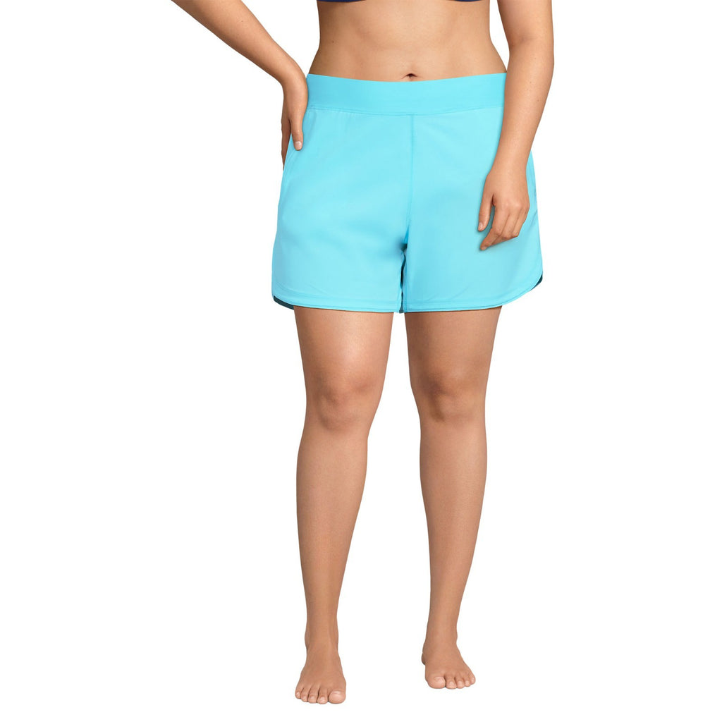 Lands End Women's 14-18W LONG SunShade UPF 50 5" Board Shorts with Panty  This i
