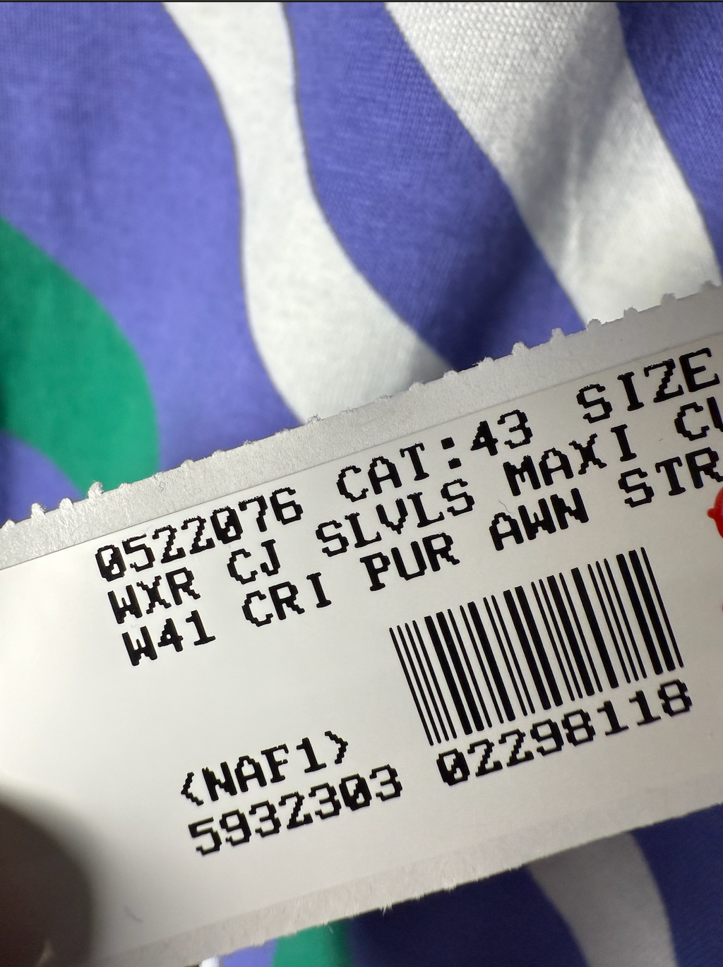 Lands' End Women's M LONG Purple Diagonal Stripe Cotton Sleeveless Maxi Dress Po