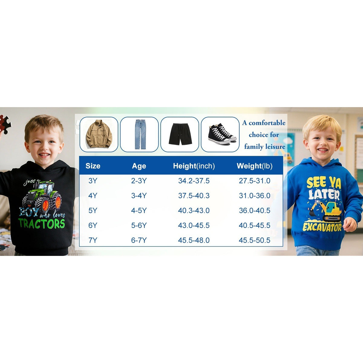 MSRP $26 Lovekider Boys 5Y Black Excavator Hoodies Sweatshirts Fun Vehicle Gra