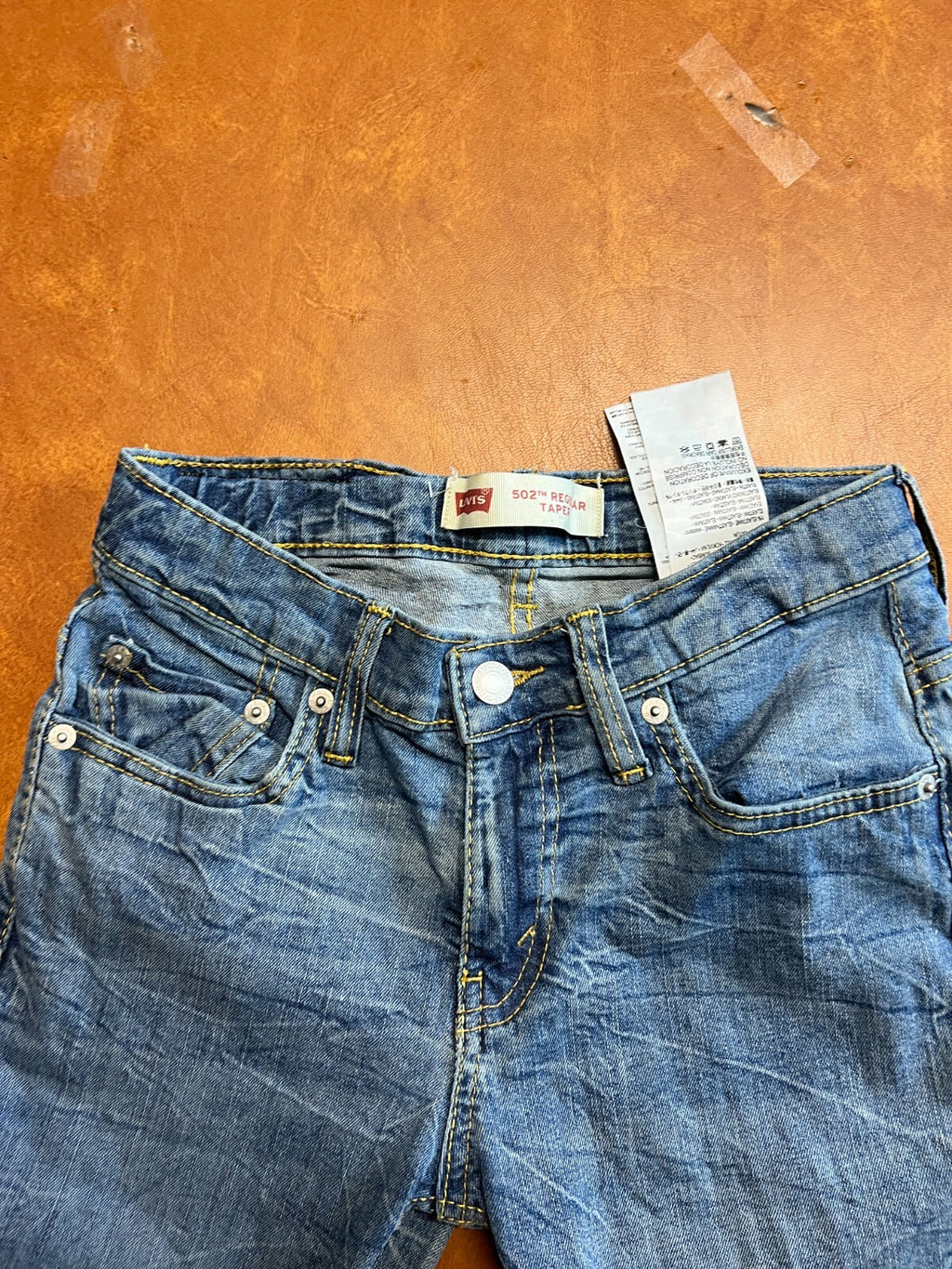 Levi's 502 Men's Regular Taper Denim Stretch Jeans Size 10 Blue 25x26 #226/6
