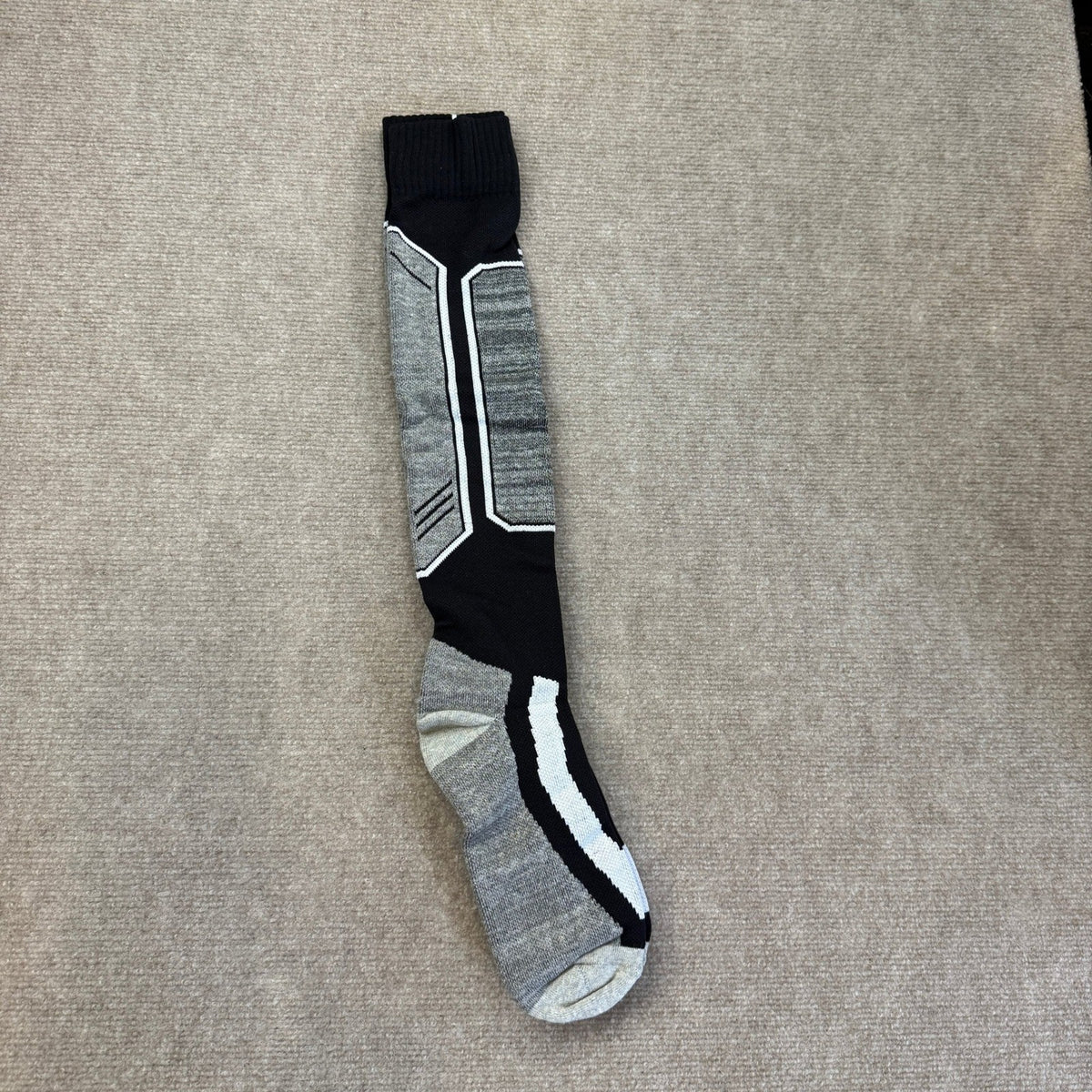 Thermal Ski Socks Grey Thick Warm Wool Winter Snow Socks Unisex for Skiing Hiki