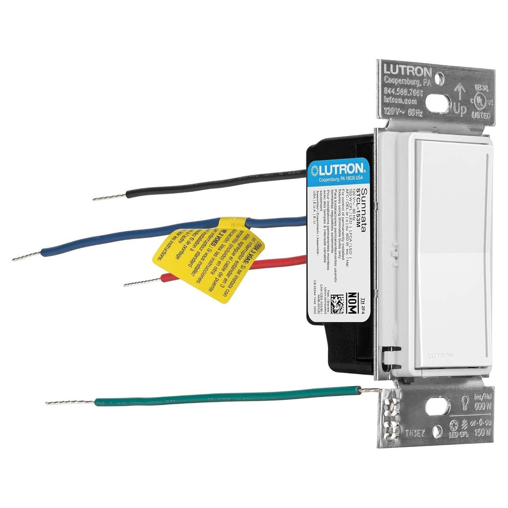 Lutron STCL-153M White On/Off Accessory Switch, Only For Use with Sunnata L