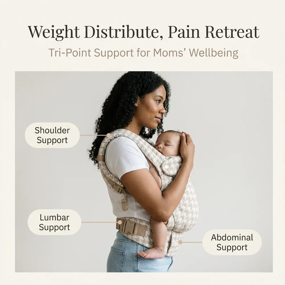 Ergonomic Baby Carrier for Newborn to Toddler, Lightweight & Breathable Cotton I