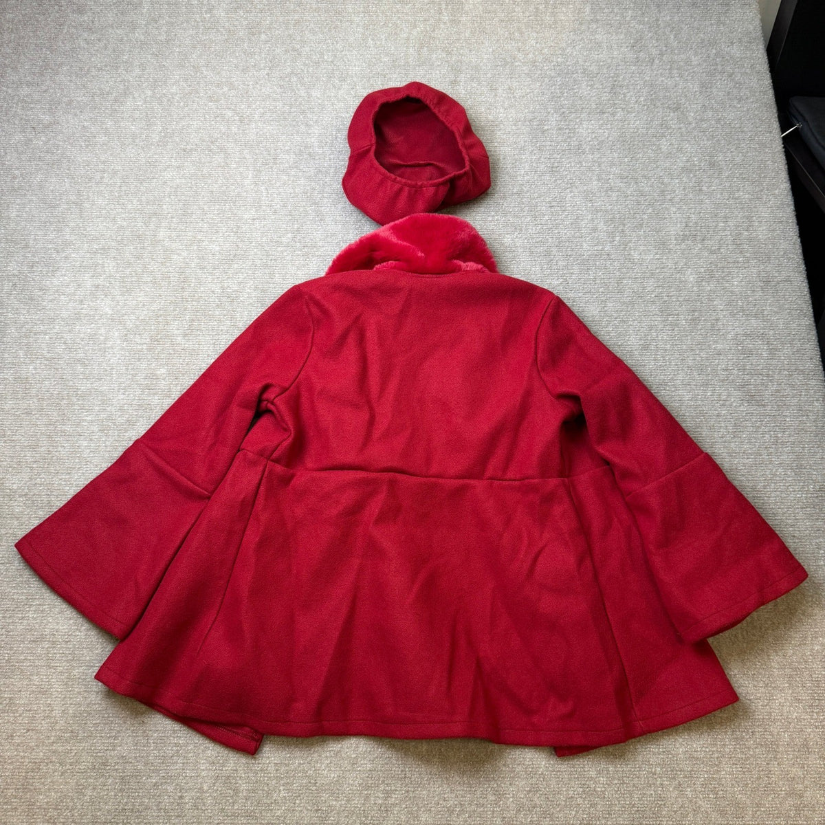 MSRP $47 Deerhobbes Girls 7Y Toddler Dress Coat Winter Coat Peacoat Fur Collar